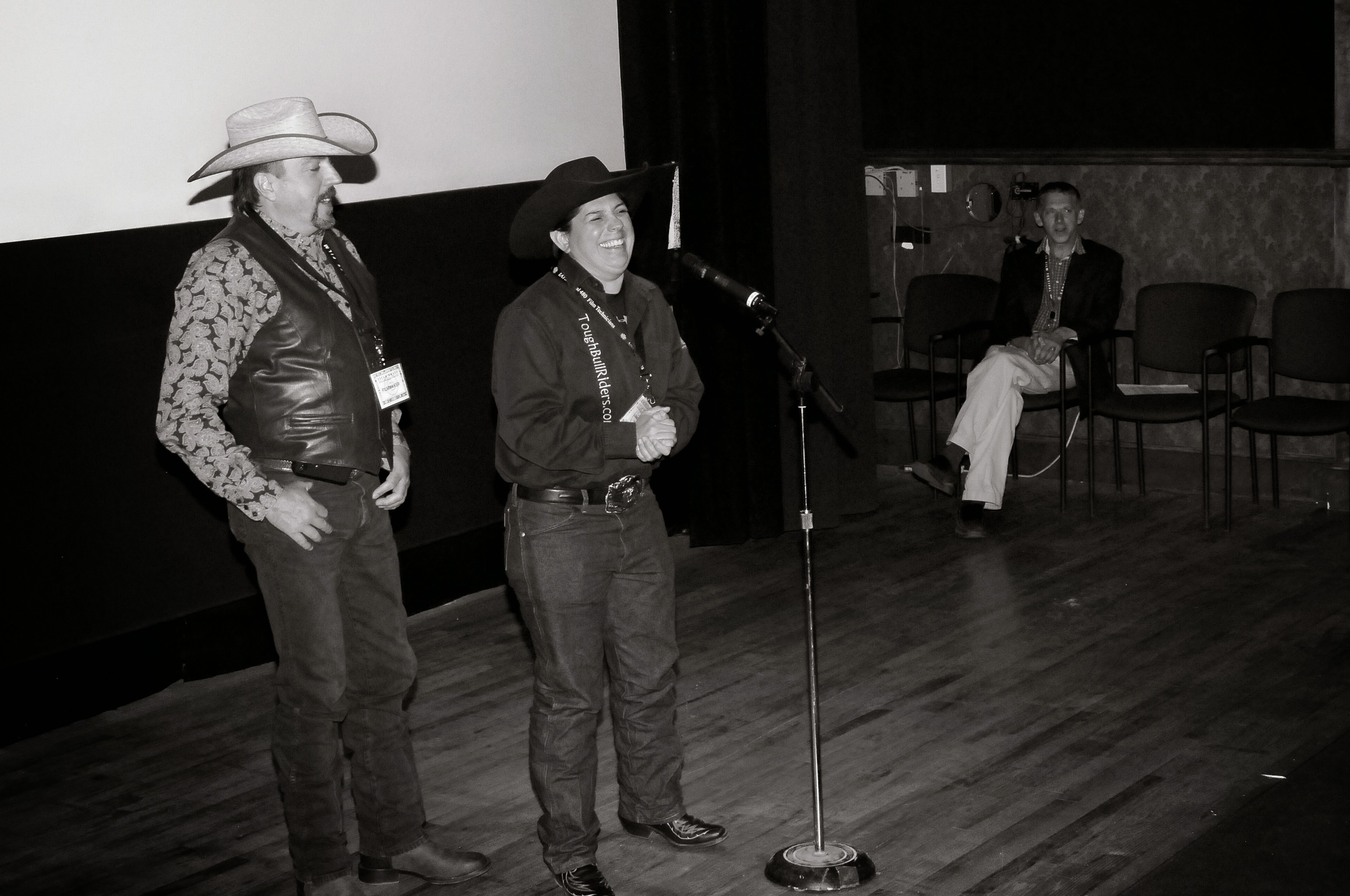 Char Duran and Wade Earp at Queens and Cowboys film screening