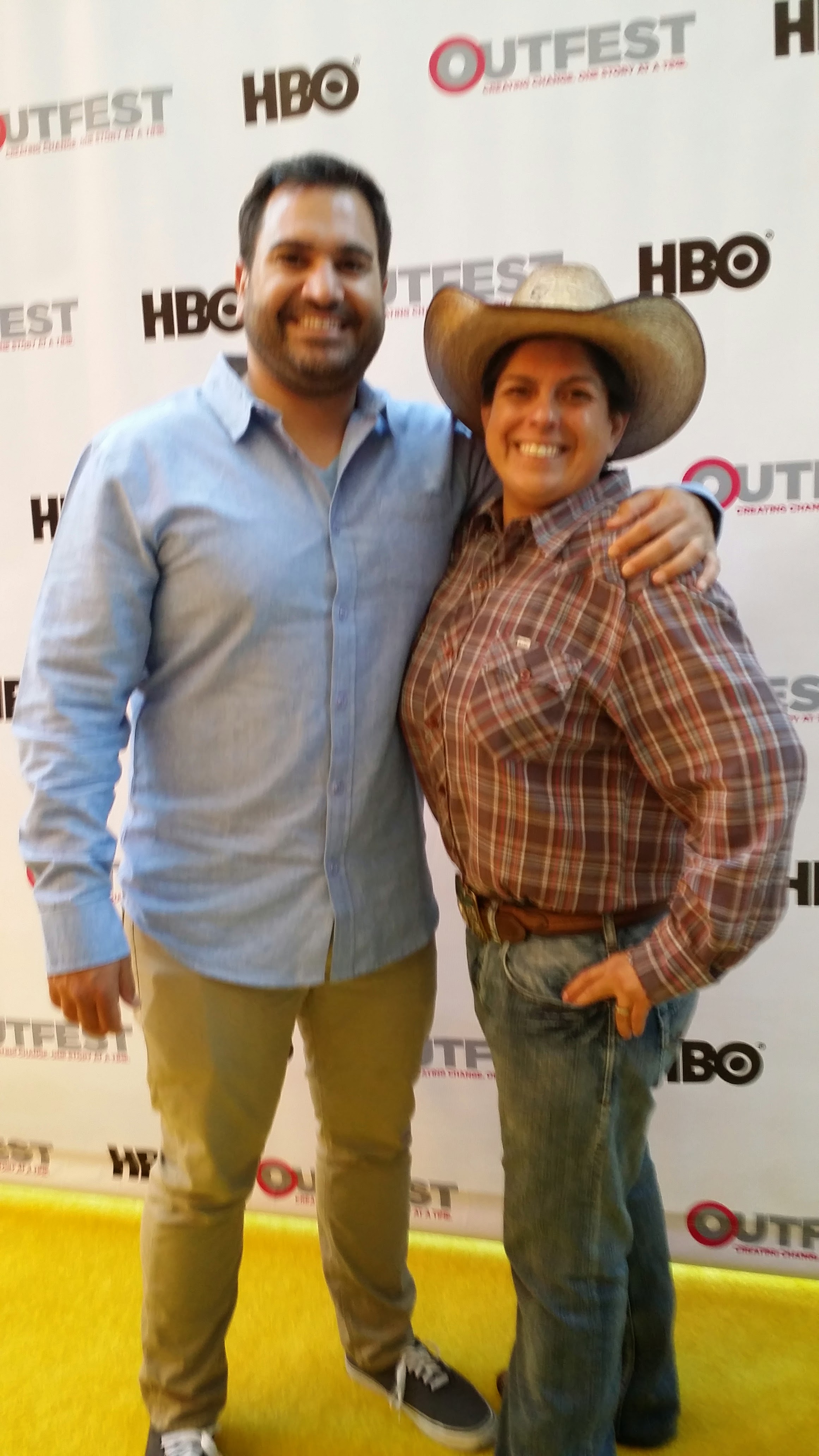 Char Duran and director Matt Livadary at the Queens and Cowboys LA film festival